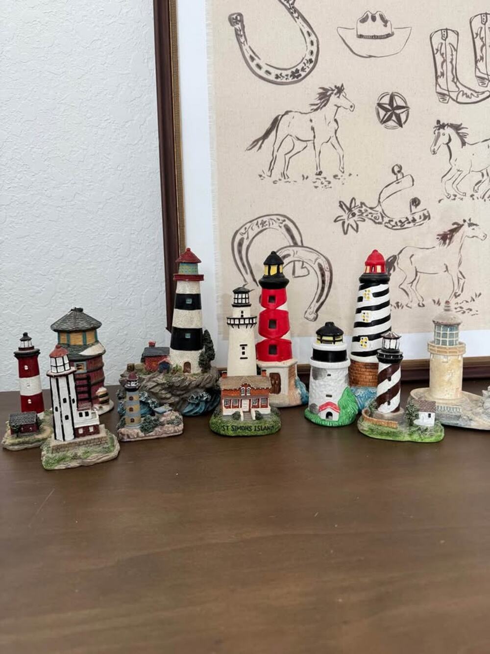 Vintage Miniature Lighthouse Figurine Lot (11 Pieces) – Coastal / Nautical Decor